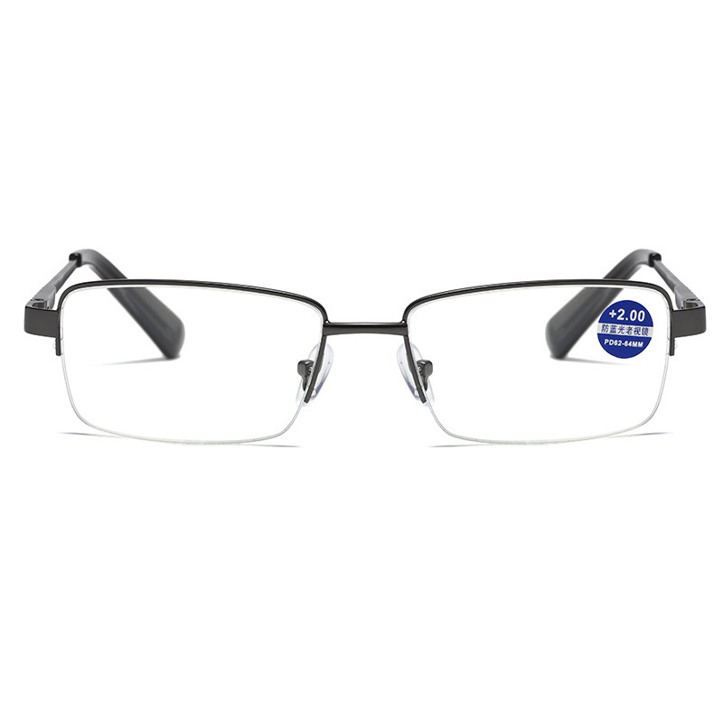 ULTRALIGHT SPRING HALF-FRAME FASHIONABLE ANTI-BLUE LIGHT READING GLASSES