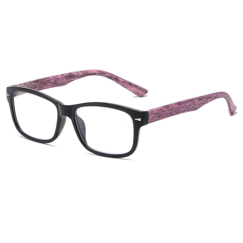 RETRO WOOD GRAIN COMFORTABLE BLUE LIGHT BLOCKING READING GLASSES FOR MEN AND WOMEN