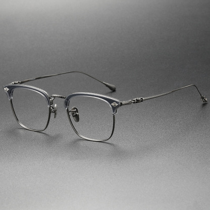 Benjamin Retro Titanium Full-Rim Glasses