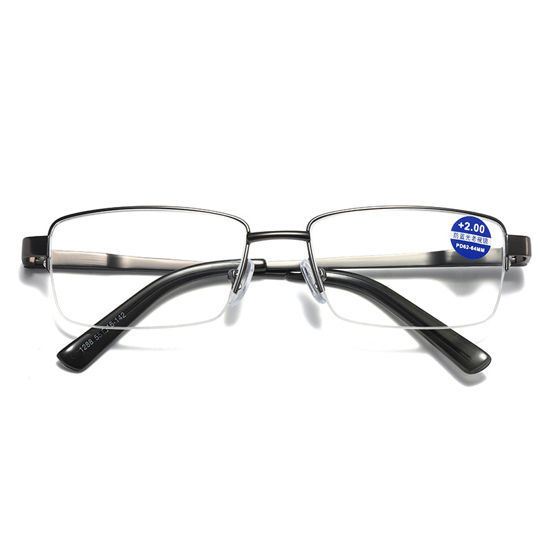 ULTRALIGHT SPRING HALF-FRAME FASHIONABLE ANTI-BLUE LIGHT READING GLASSES