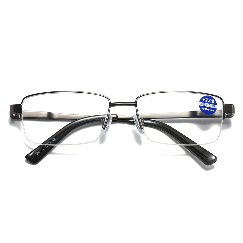 ULTRALIGHT SPRING HALF-FRAME FASHIONABLE ANTI-BLUE LIGHT READING GLASSES
