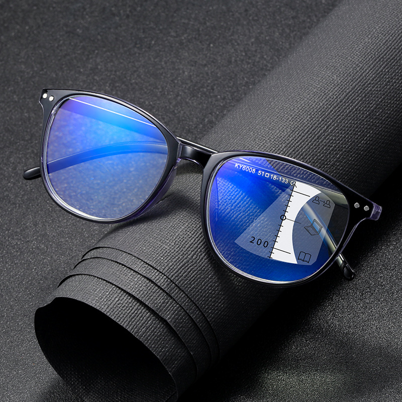 RETRO ROUND ANTI-BLUE LIGHT PROGRESSIVE MULTI-FOCAL READING GLASSES