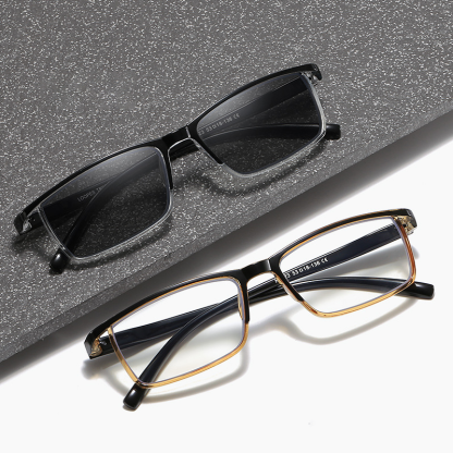 MEN'S SMALL SQUARE FRAME PHOTOCHROMIC READING GLASSES