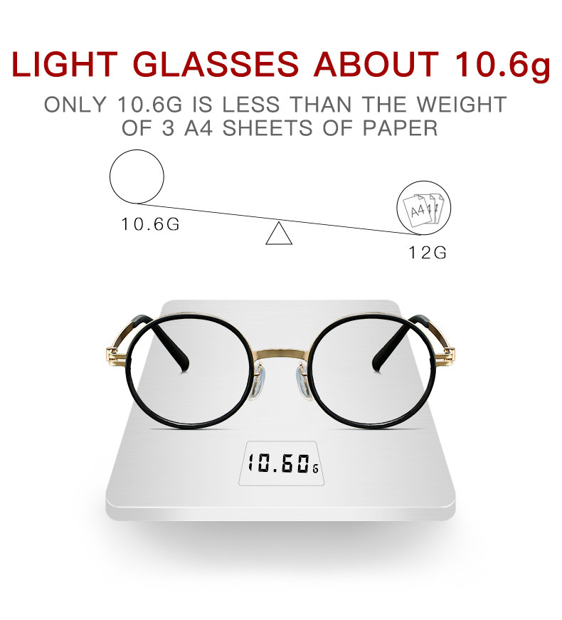 METAL ROUND READING GLASSES