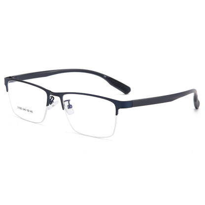LIGHTWEIGHT METAL HALF-RIM EYEWEAR - PHOTOCHROMIC PROGRESSIVE MULTIFOCAL LENSES, ALL-DAY VISION COMFORT FOR READING, SCREEN & OUTDOOR