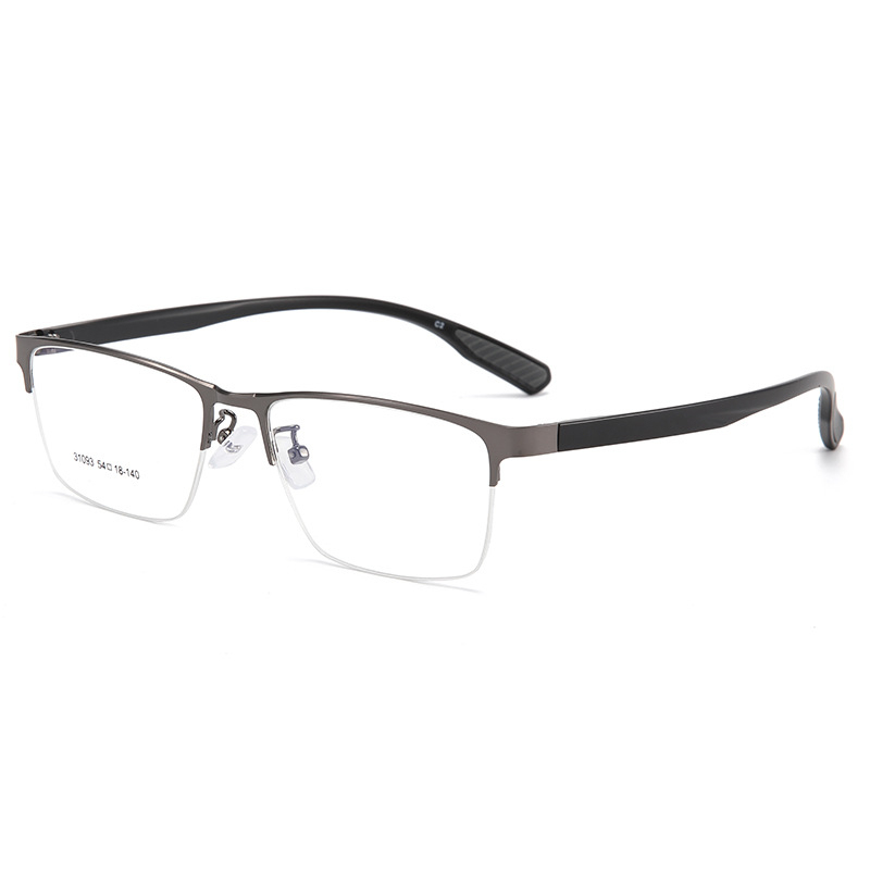 LIGHTWEIGHT METAL HALF-RIM EYEWEAR - PHOTOCHROMIC PROGRESSIVE MULTIFOCAL LENSES, ALL-DAY VISION COMFORT FOR READING, SCREEN & OUTDOOR
