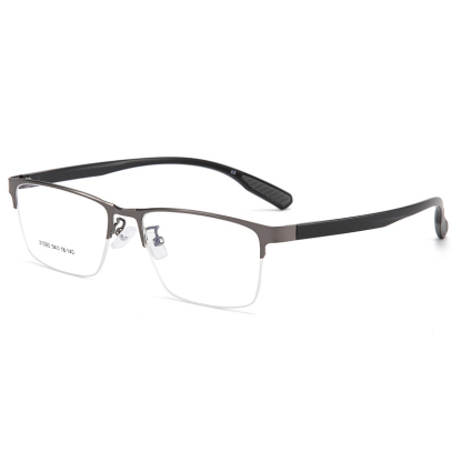 LIGHTWEIGHT METAL HALF-RIM EYEWEAR - PHOTOCHROMIC PROGRESSIVE MULTIFOCAL LENSES, ALL-DAY VISION COMFORT FOR READING, SCREEN & OUTDOOR