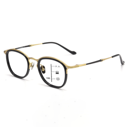 CASUAL & TEXTURED METAL FULL-RIM BLUE LIGHT BLOCKING READING GLASSES