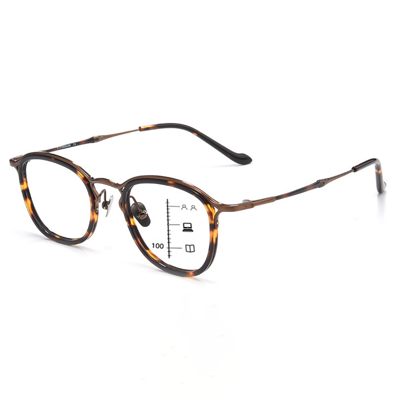 CASUAL & TEXTURED METAL FULL-RIM BLUE LIGHT BLOCKING READING GLASSES