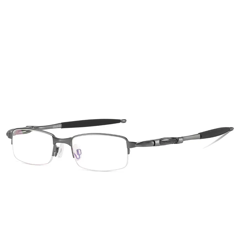 SPRING-LOADED SEMI-RIMLESS PHOTOCHROMIC MULTIFOCAL READING GLASSES
