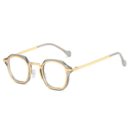 PERSONALIZED RETRO METAL ROUND ANTI-BLUE LIGHT READING GLASSES