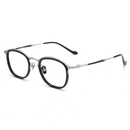 CASUAL & TEXTURED METAL FULL-RIM BLUE LIGHT BLOCKING READING GLASSES