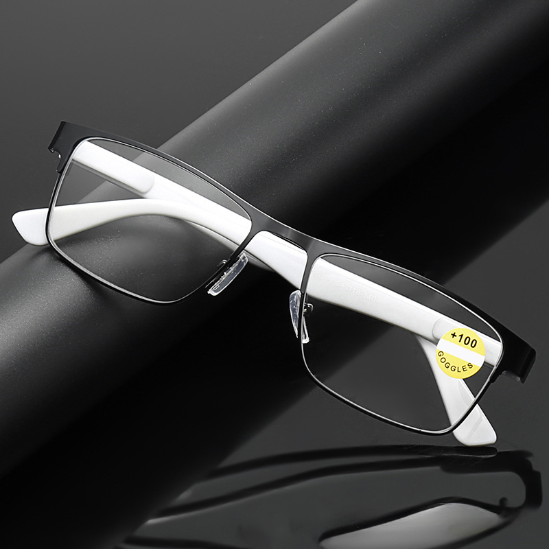 SQUARE BUSINESS SIMPLE LARGE FRAME READING GLASSES