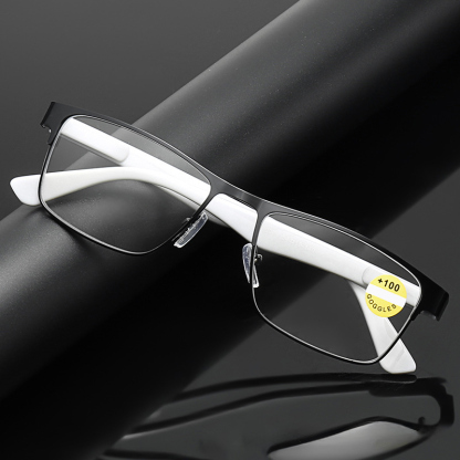 SQUARE BUSINESS SIMPLE LARGE FRAME READING GLASSES