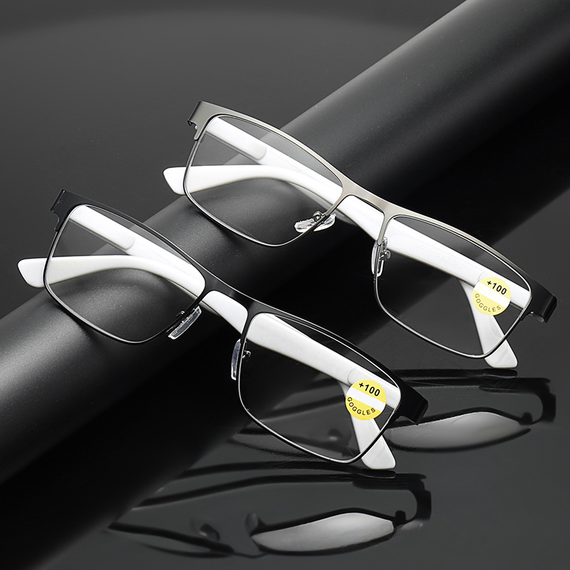 SQUARE BUSINESS SIMPLE LARGE FRAME READING GLASSES