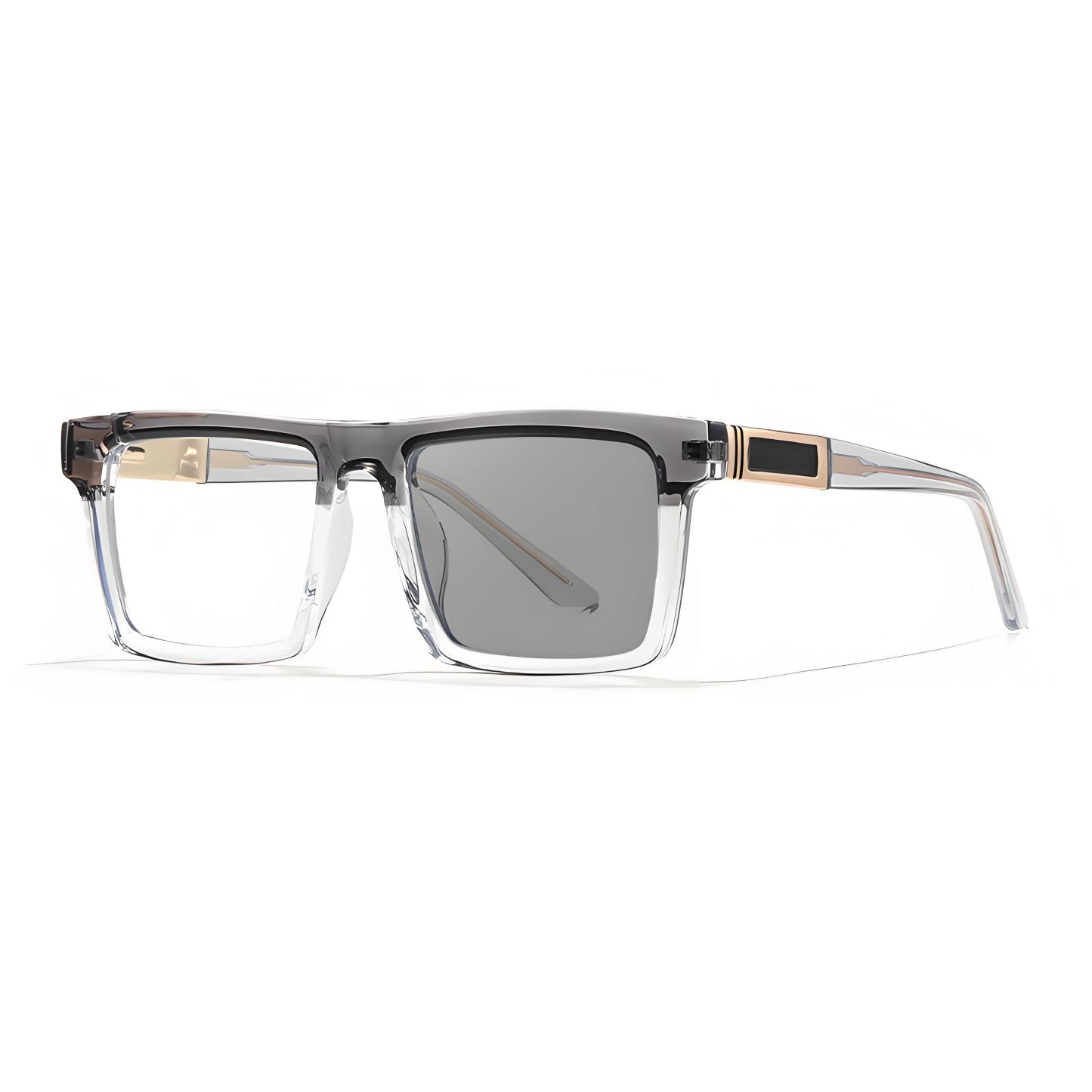 GRADIENT SQUARE FRAME PHOTOCHROMIC MULTIFOCAL GLASSES