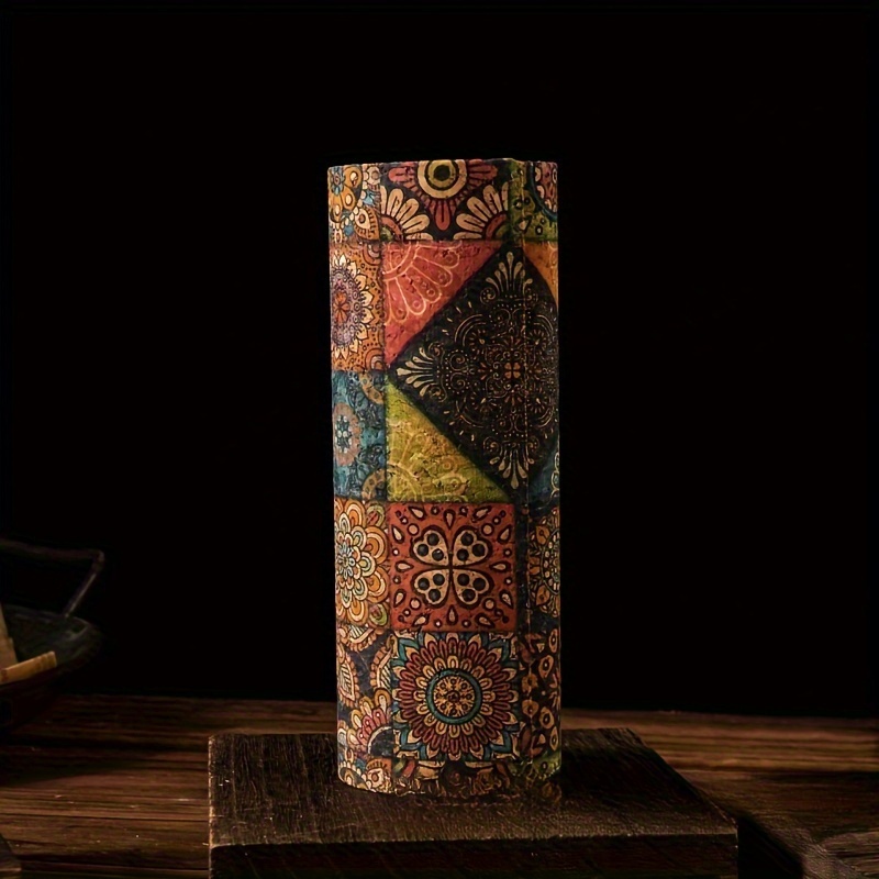 VINTAGE HANDMADE LEATHER PATTERN GLASSES STORAGE BOX SUITABLE FOR MEN AND WOMEN