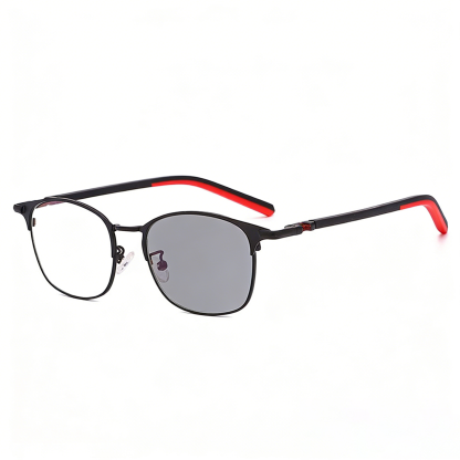 FULL-FRAME RETRO SPORTS ANTI-BLUE LIGHT PHOTOCHROMIC PROGRESSIVE READING GLASSES