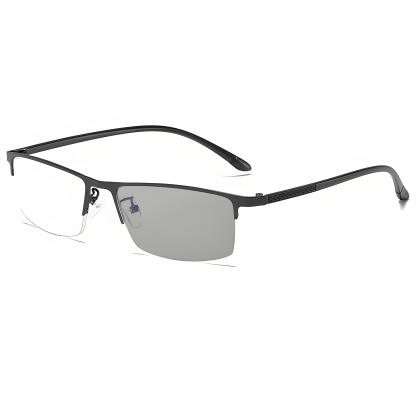 CLASSIC SEMI-RIMLESS PHOTOCHROMIC MULTIFOCAL READING GLASSES FOR MEN