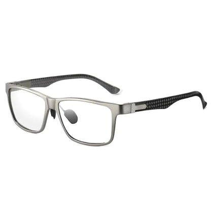 CASUAL LARGE FRAME CARBON FIBER PATTERN COLOR CHANGING MULTI-FOCAL READING GLASSES