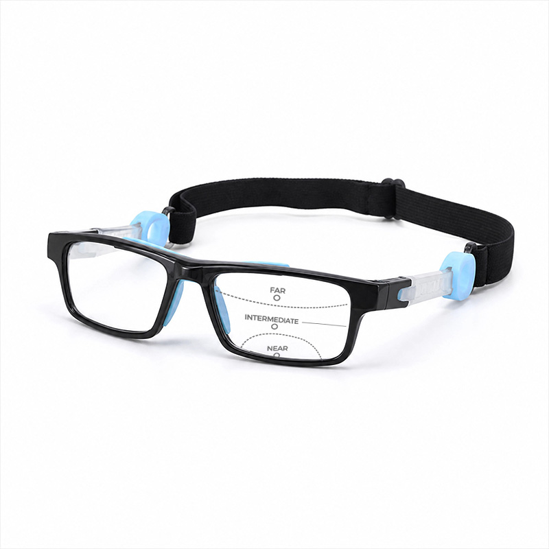 MEN’S PROTECTIVE SPORTS READING GLASSES WITH ADJUSTABLE ELASTIC STRAP