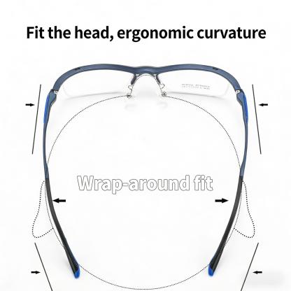 SPORTS PHOTOCHROMIC PROGRESSIVE MULTIFOCAL READING GLASSES WITH HALF-FRAME DESIGN