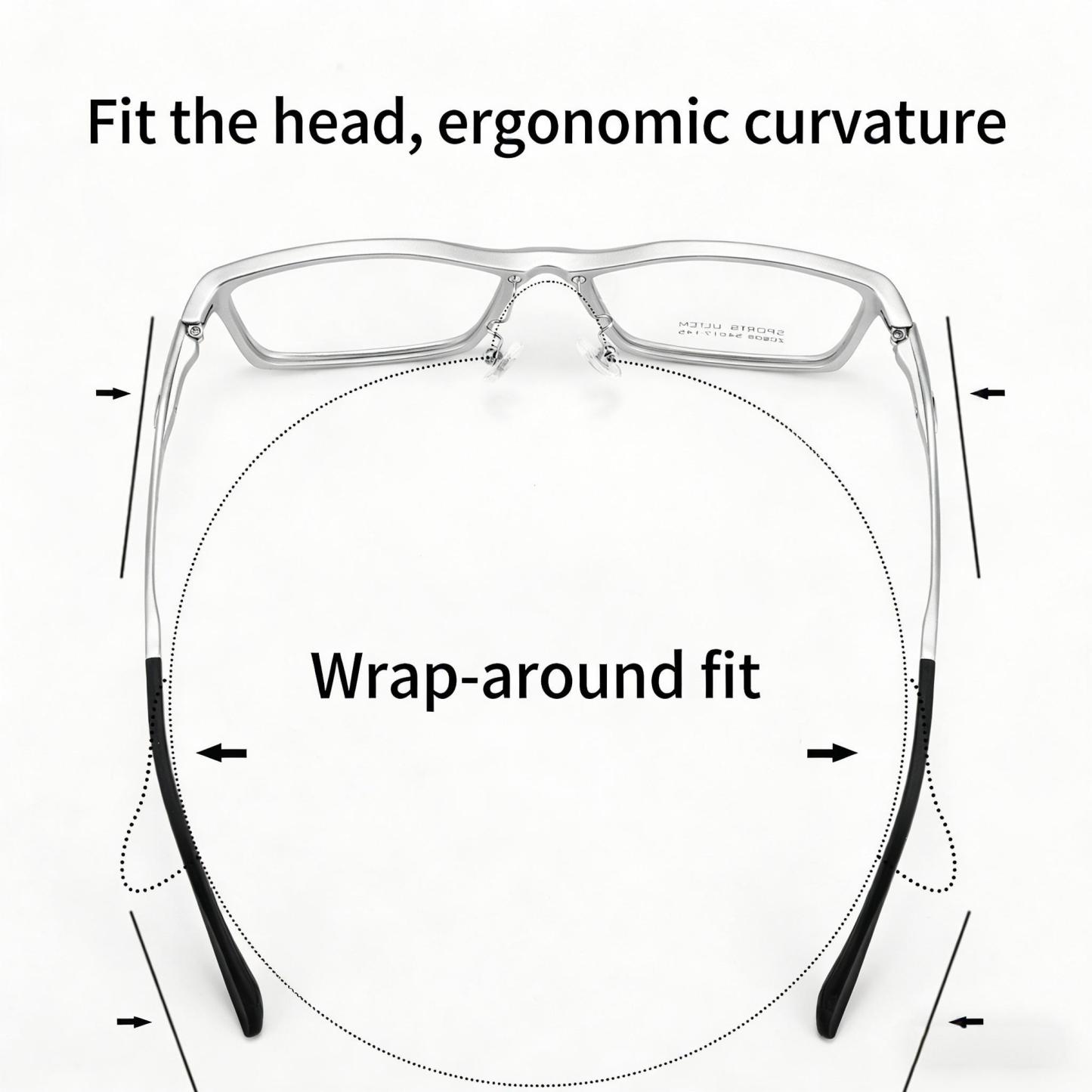FULL-FRAME SPORT STYLE LIGHTWEIGHT NON-SLIP COMFORT PHOTOCHROMIC PROGRESSIVE MULTIFOCAL READING GLASSES