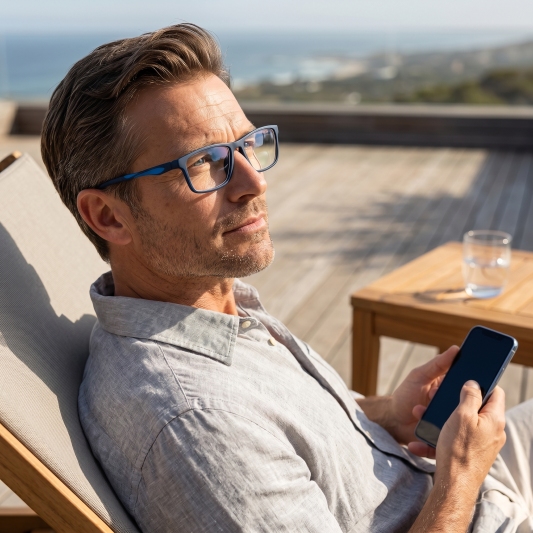 MEN'S ULTRA-LIGHT FULL-FRAME SPRING READING GLASSES