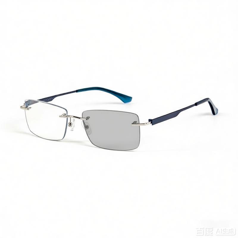 PURE TITANIUM RIMLESS PHOTOCHROMIC PROGRESSIVE MULTIFOCAL BUSINESS PRESBYOPIC GLASSES