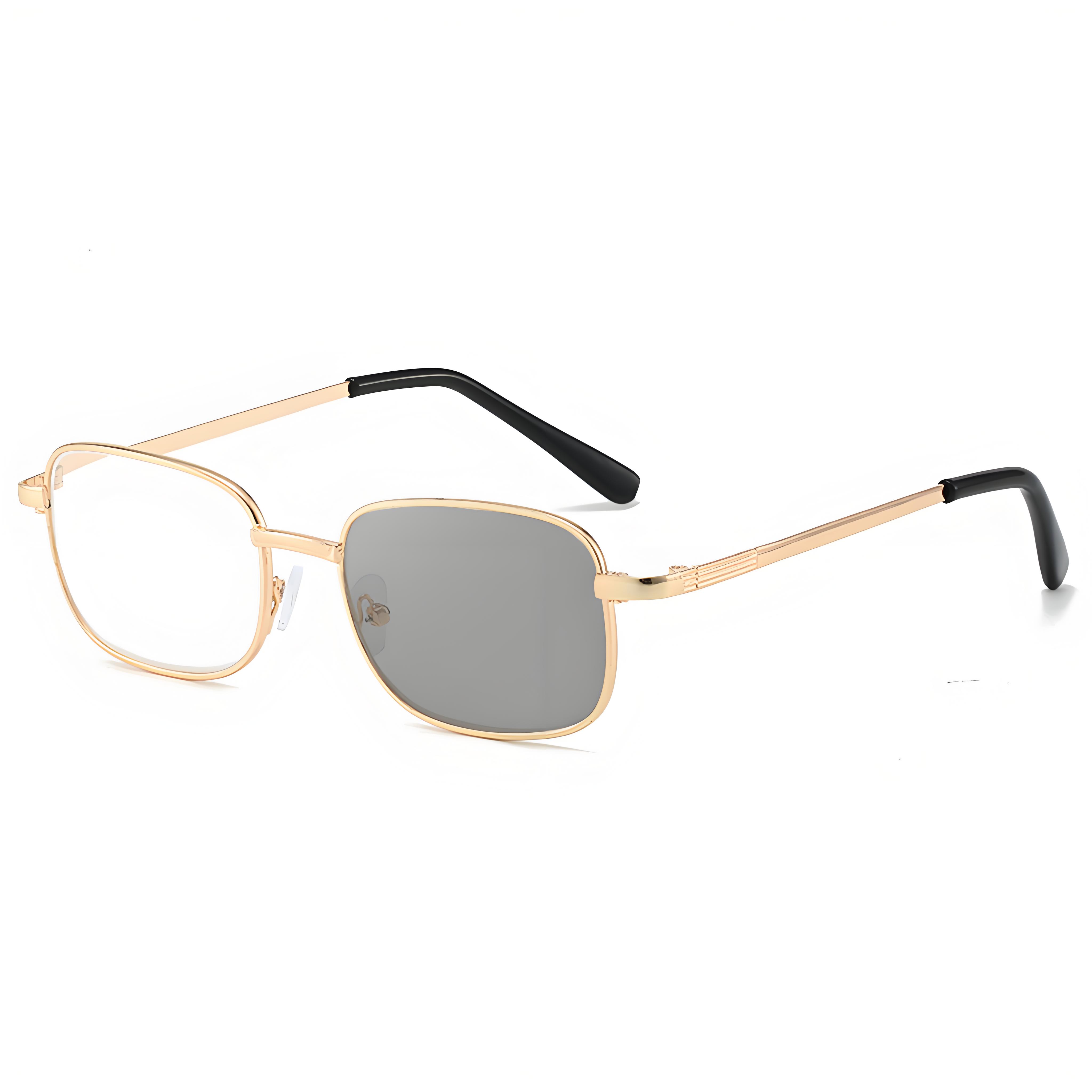 LIGHTWEIGHT METAL FULL-RIM BUSINESS-STYLE PHOTOCHROMIC MULTIFOCAL GLASSES