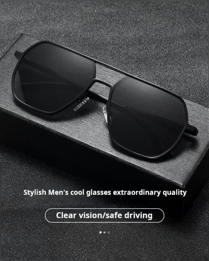 OPTIGEMS 2024 New sunglasses day-night dual-use polarized photochromic glasses driving fishing sunglasses