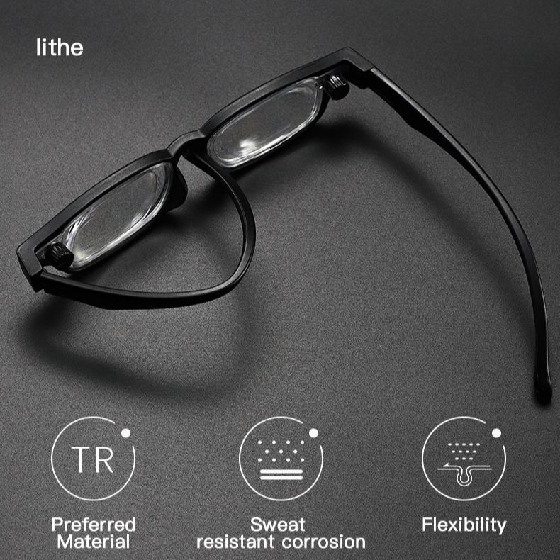 ROTATABLE AND ADJUSTABLE FOCUS READING GLASSES