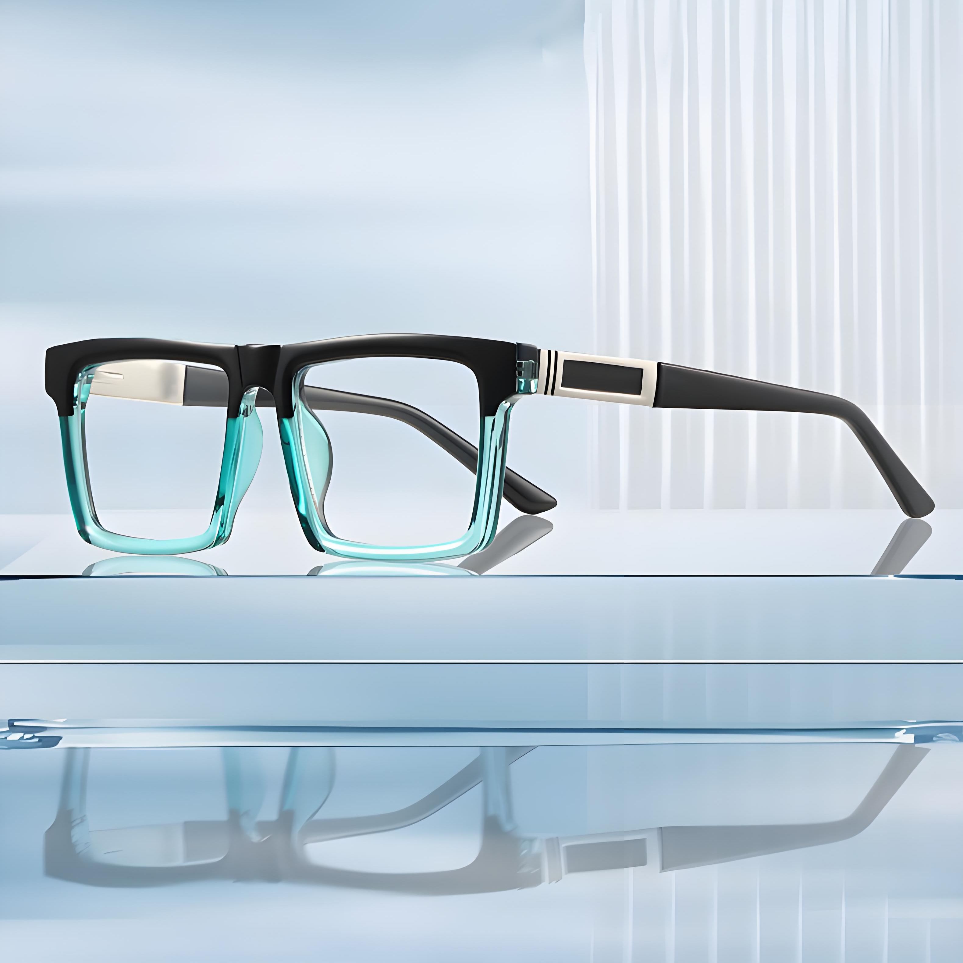 GRADIENT SQUARE FRAME PHOTOCHROMIC MULTIFOCAL GLASSES