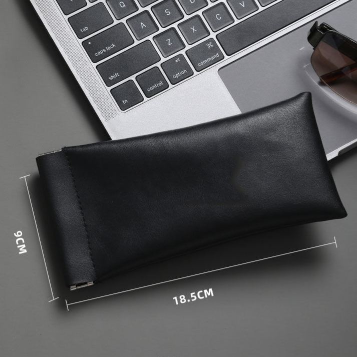 Premium Soft Leather Eyeglasses Pouch – Slim & Portable Design