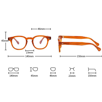 TR90 STYLISH MINIMALIST SQUARE-ROUND READING GLASSES