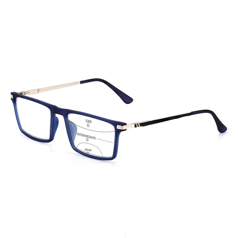 SQUARE SPRING LARGE FRAME PHOTOCHROMIC READING GLASSES