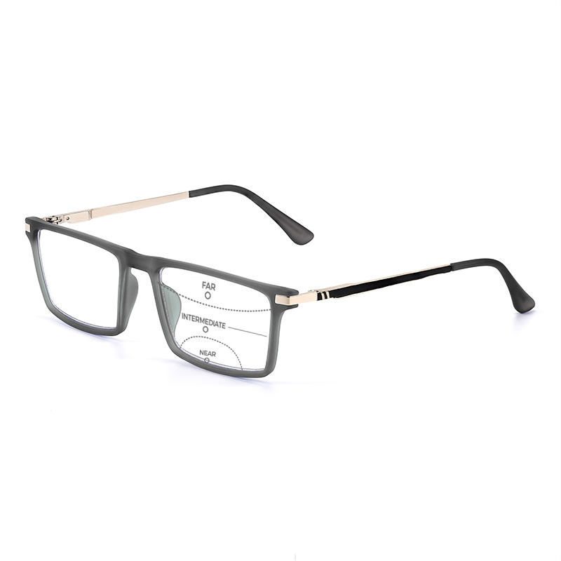 SQUARE SPRING LARGE FRAME PHOTOCHROMIC READING GLASSES