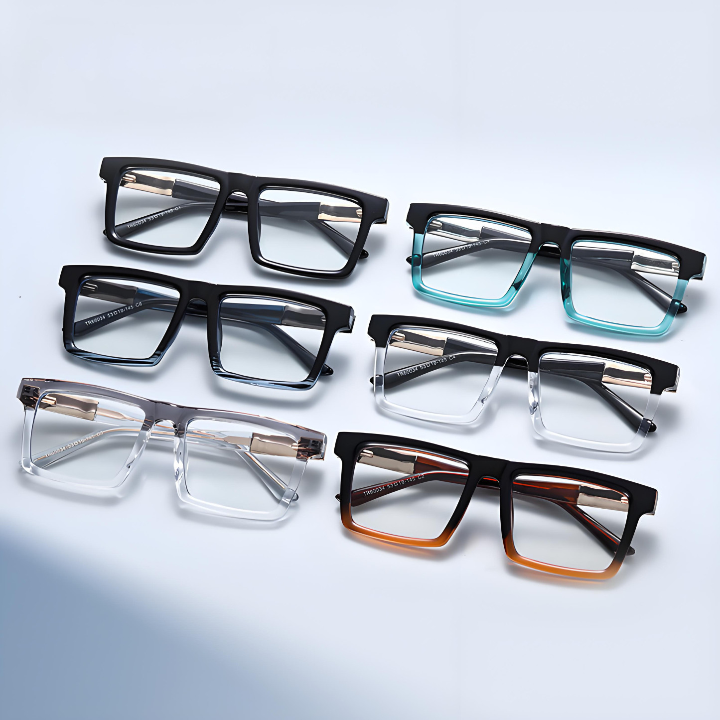 GRADIENT SQUARE FRAME PHOTOCHROMIC MULTIFOCAL GLASSES