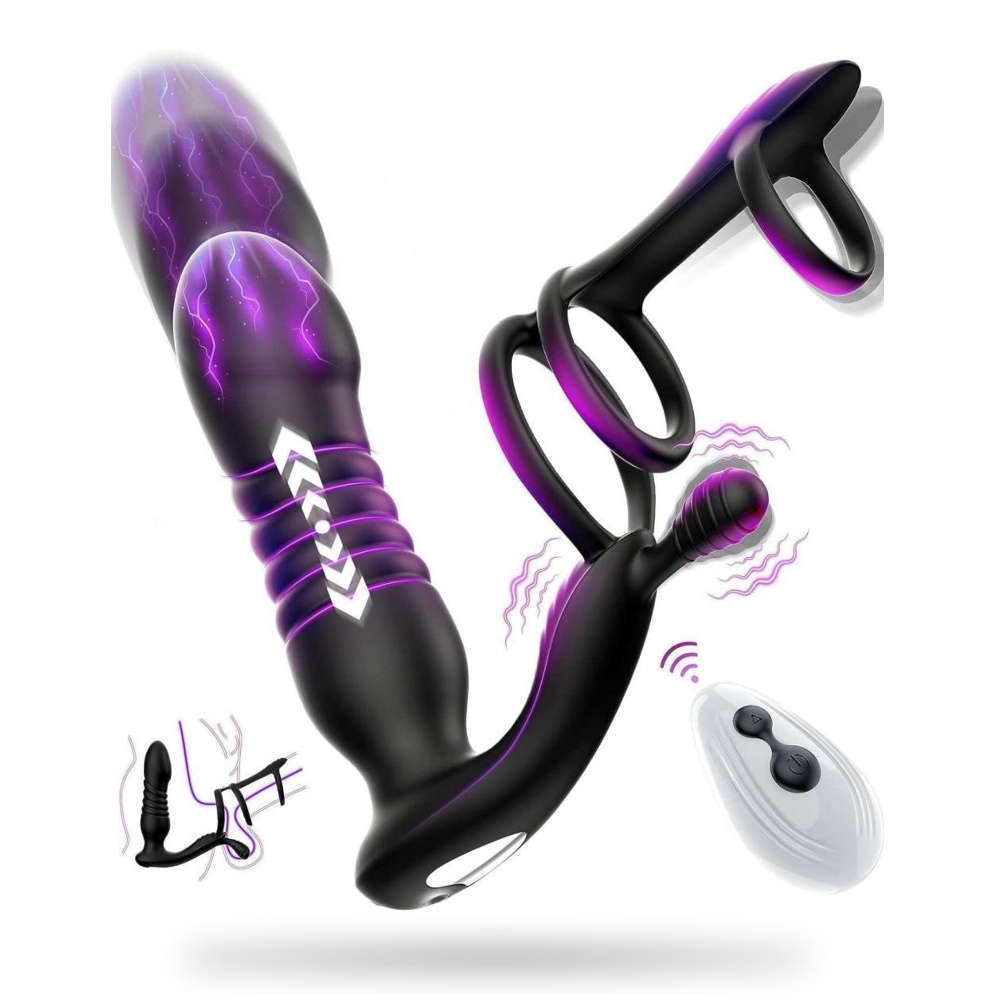 Anal Cock Vibrator Mens Prostate Massager��Remote Control Vibrator for Men and Couples