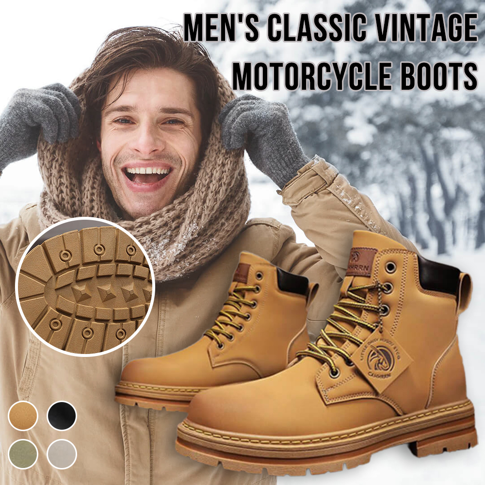 Men's Classic Vintage Motorcycle Boots