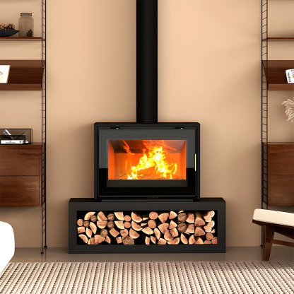 Modern European style real fire fireplace Warm 1