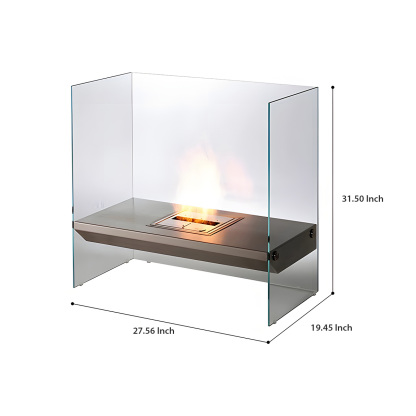 Modern alcohol glass fireplace