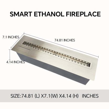 Ethanol Rectangular Fireplace Core
