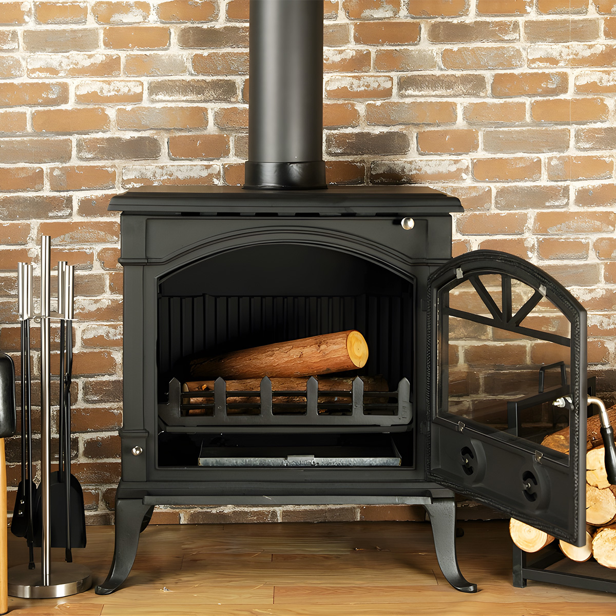 European Retro Style Real Fire Fireplace Warm 2