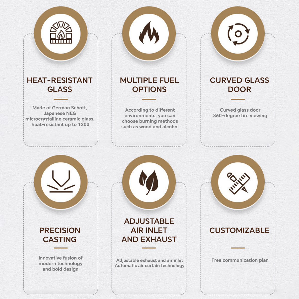 Modern Indoor Hanging Real Fire Fireplace Fireplace Warm 3