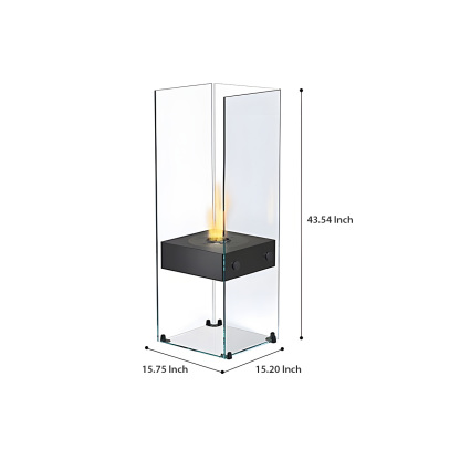 Modern alcohol glass fireplace