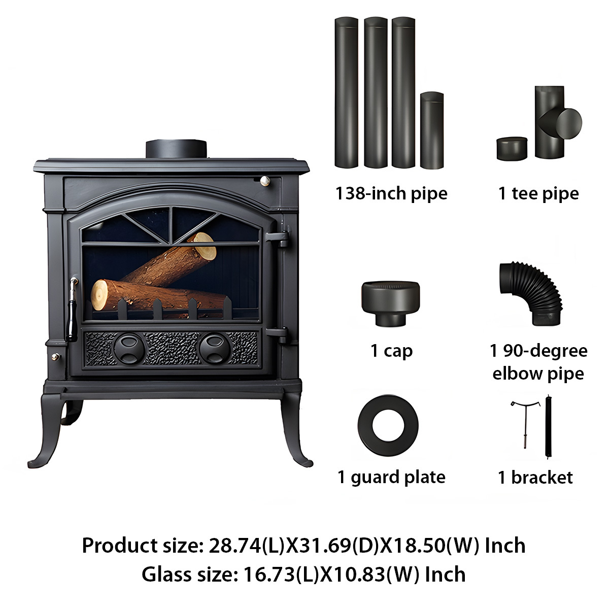 European Retro Style Real Fire Fireplace Warm 2