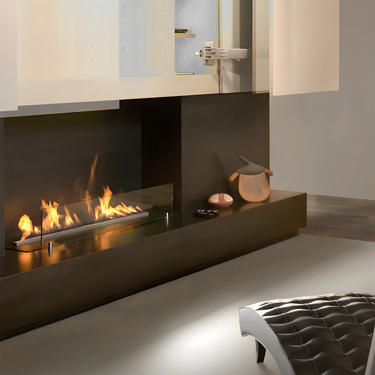 Ethanol Rectangular Fireplace Core