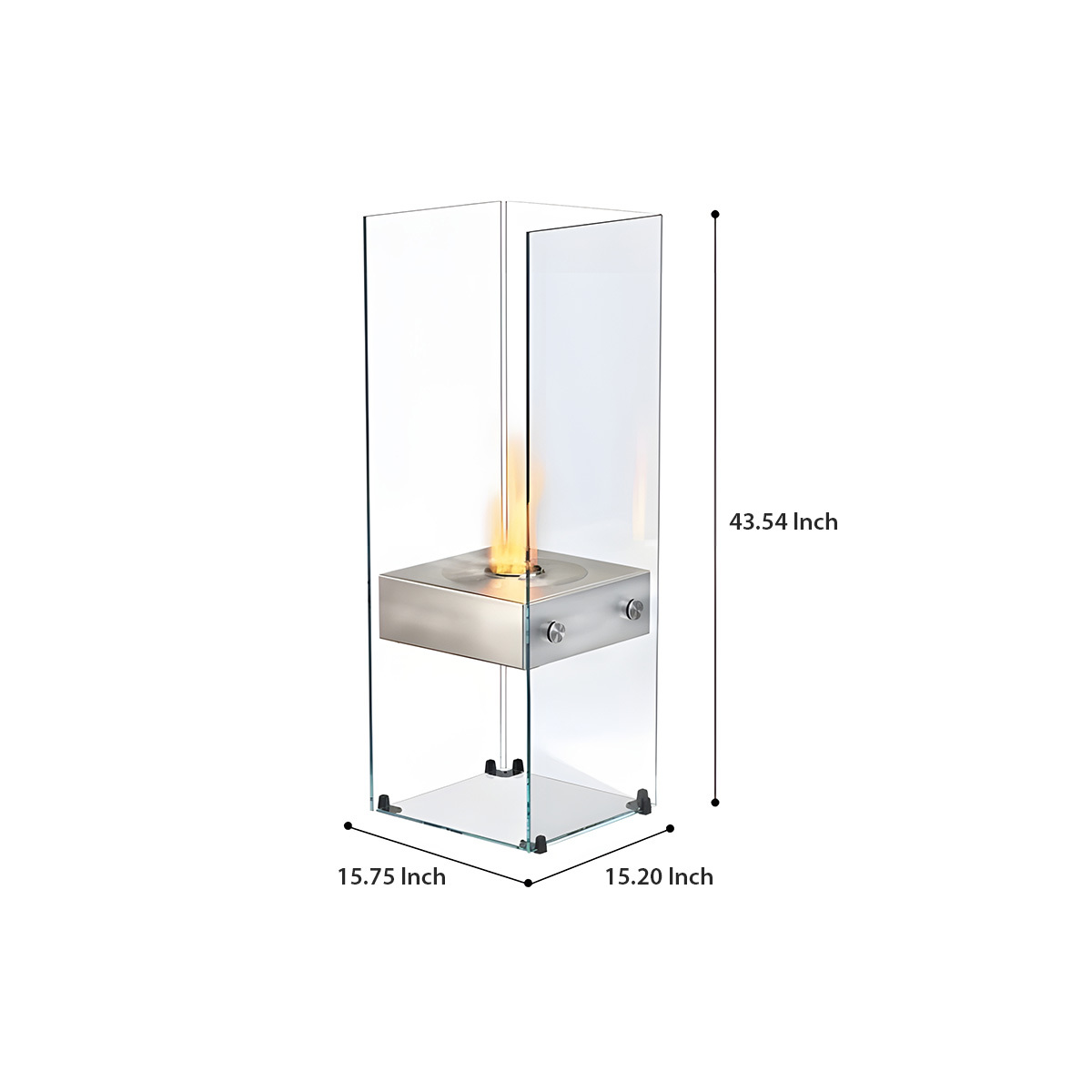 Modern alcohol glass fireplace Spark 2