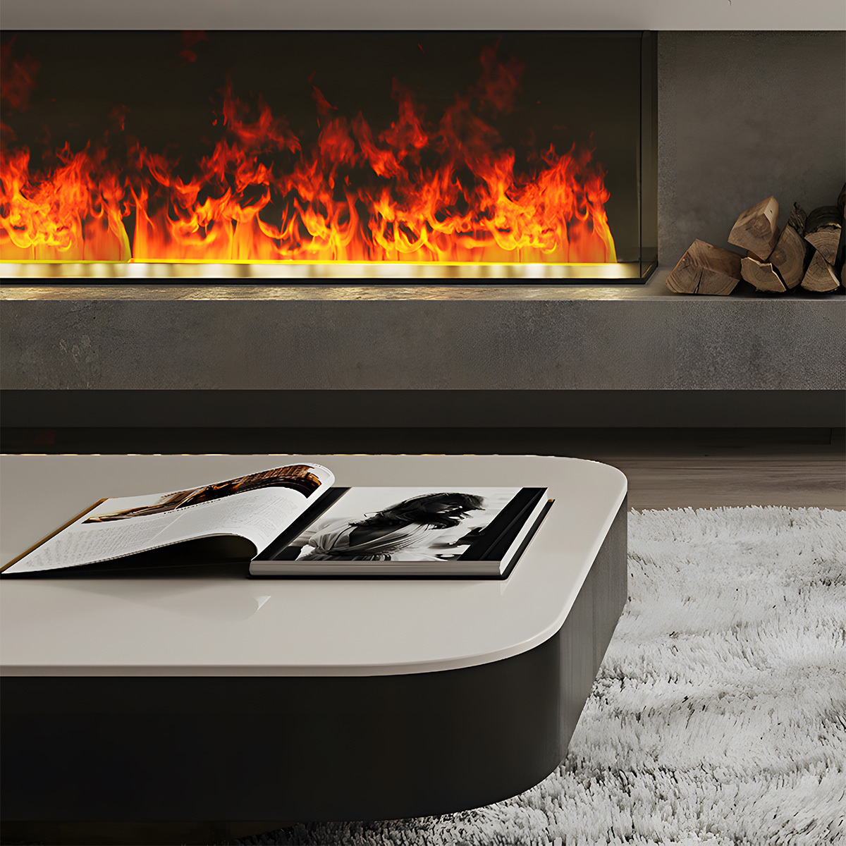 Modern 3D Mist Fireplaces Glow 2